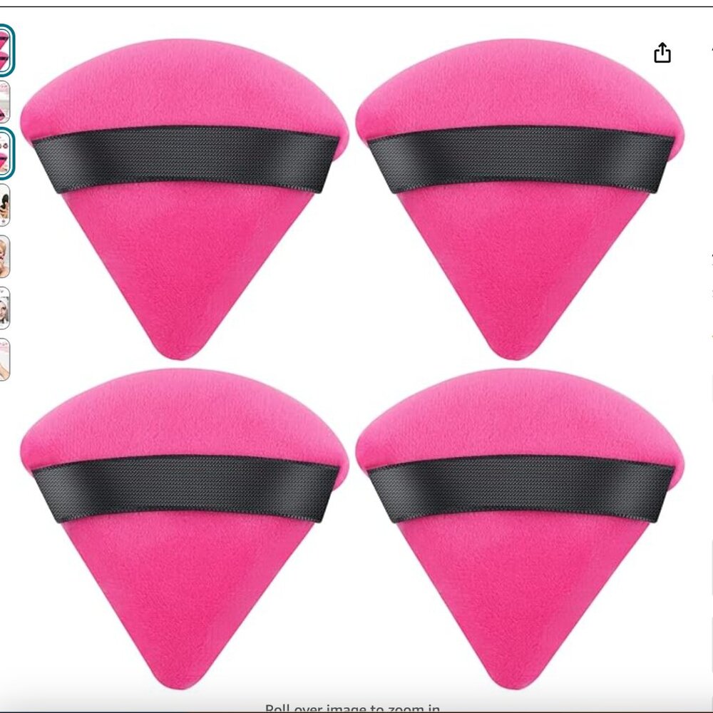 4 Pcs Powder Puff, Triangle Soft Makeup Powder Puff, Face Makeup Sponge NEW